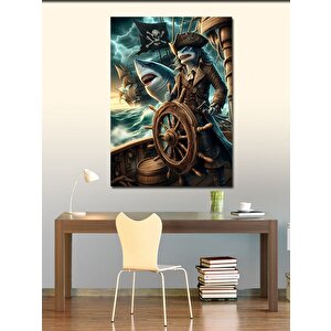 Kanvas Tablo Korsan Köpek Balığı 70x100 cm