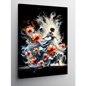 Kanvas Tablo Çiçekler Ve Dans 70x100 cm