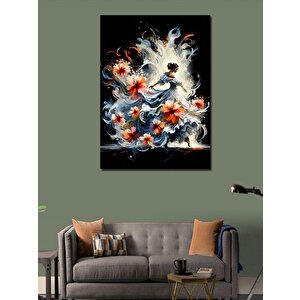 Kanvas Tablo Çiçekler Ve Dans 70x100 cm