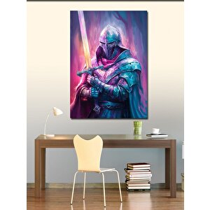 Kanvas Tablo Kara Şovalye 70x100 cm