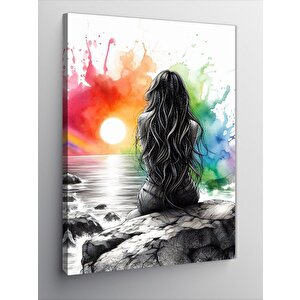 Kanvas Tablo Renkli Yalnızlık 100x140 cm