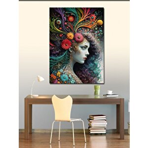 Kanvas Tablo Renkler Ve Kadın 70x100 cm