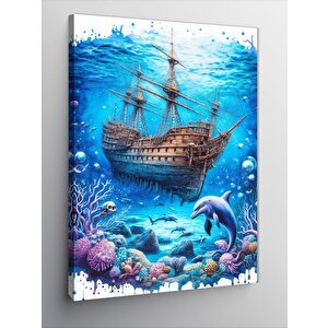 Kanvas Tablo Batık Gemi  100x140 cm