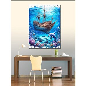 Kanvas Tablo Batık Gemi  100x140 cm