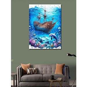 Kanvas Tablo Batık Gemi  100x140 cm