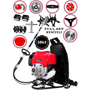 Treapper 10 İN 1 Arazi Seti 20HPX Sırt Tırpan + Toprak Eşeleme Aparatı + Akrobat Çapa Aparatı + Full Aparat Hediyeli