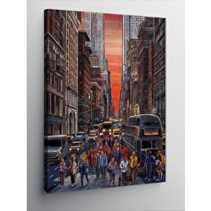 Kanvas Tablo Şehirde Yaşam 70x100 cm