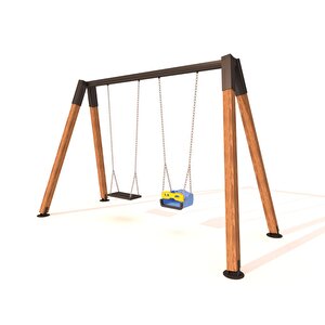 Ahşap Salıncak, İkili Park Salıncağı Ahşap