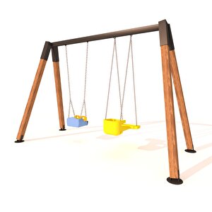 Ahşap Salıncak, İkili Park Salıncağı, Ebeveyn Ve Standart Tip Salıncak Koltuğu