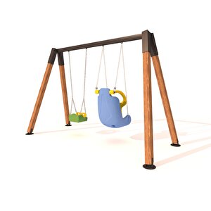 Ahşap Salıncak, İkili Park Salıncağı, Engelli Ve Standart Tip Salıncak Koltuğu