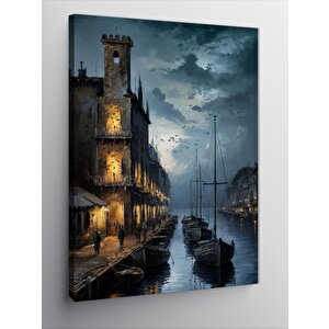 Kanvas Tablo Liman Şehri 70x100 cm