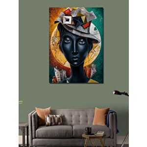 Kanvas Tablo Sürreal Afrikalı Kadın 100x140 cm