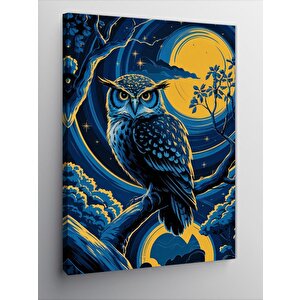 Kanvas Tablo Gecenin Koruyucusu Baykuş 70x100 cm