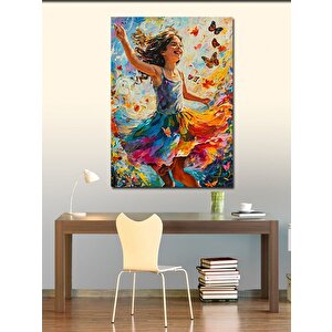 Kanvas Tablo Kelebekler Ve Çocuk 100x140 cm