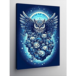 Kanvas Tablo Gece Avcısı Baykuş 70x100 cm