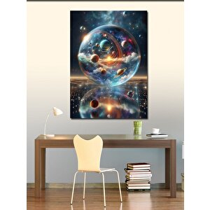Kanvas Tablo Gezegenler Ve Küre 100x140 cm