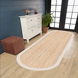 Dijital Baskı Hasır Desen Halı, İskandinav Halı, Salon Halısı, Yıkanabilir Halı, Kaymaz Taban, Mutfak Halısı, Yolluk, Ev Dekorasyonu 80x250 cm