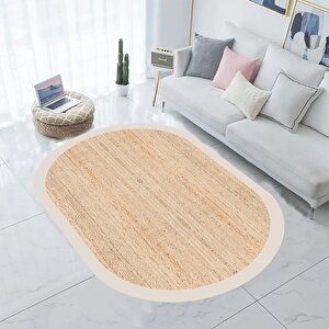 Dijital Baskı Hasır Desen Oval Halı, İskandinav Halı, Salon Halısı, Yıkanabilir Halı, Kaymaz Taban, Mutfak Halısı, Yolluk, Ev Dekorasyonu