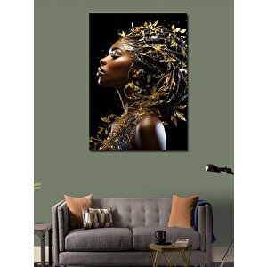 Kanvas Tablo Altın Saçlı Afrikalı Kadın 100x140 cm