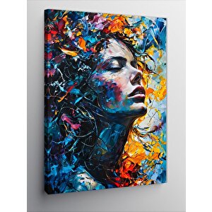 Kanvas Tablo Yağlı Boya Kadın Portresi 100x140 cm