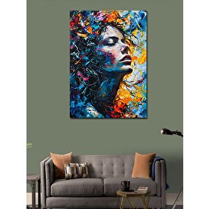 Kanvas Tablo Yağlı Boya Kadın Portresi 100x140 cm