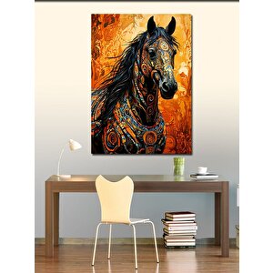 Kanvas Tablo Desenli At 70x100 cm