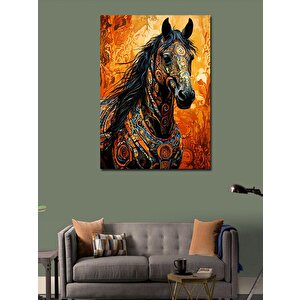Kanvas Tablo Desenli At 70x100 cm