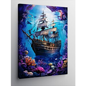 Kanvas Tablo Batık Gemi 100x140 cm