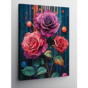 Kanvas Tablo Pembe Güller 70x100 cm