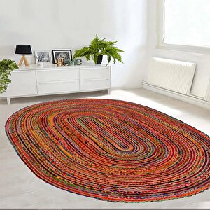 Dijital Baskı Halı, Jüt Halı, Bohem Halı, Oval Halı, Kaymaz Taban Halı, Yıkanabilir Halı,yolluk, 80x200 cm