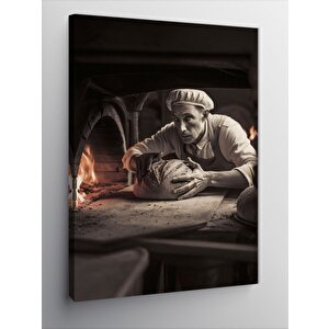 Kanvas Tablo Ekmek Yapan Fırıncı 70x100 cm