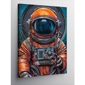 Kanvas Tablo Turuncu Astronot