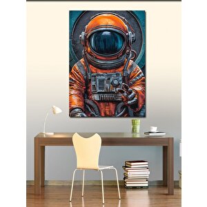 Kanvas Tablo Turuncu Astronot