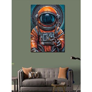 Kanvas Tablo Turuncu Astronot