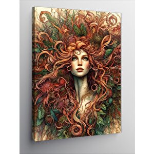Kanvas Tablo Kızıl Saçlı Kadın 100x140 cm