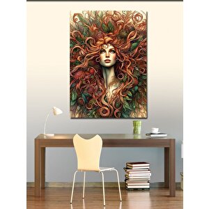 Kanvas Tablo Kızıl Saçlı Kadın 100x140 cm