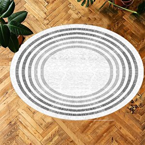 Eskitme Desen Yuvarlak Halı, Salon Halısı, Yolluk, Kaymaz Taban Halı, Salon Dekorasyon 100x100 cm