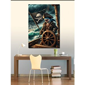 Kanvas Tablo Korsan Köpekbalığı 100x140 cm