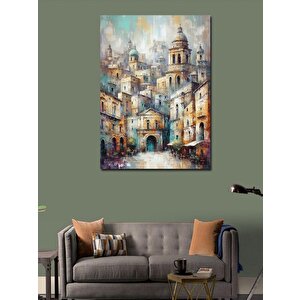 Kanvas Tablo Soyut Kasaba 70x100 cm