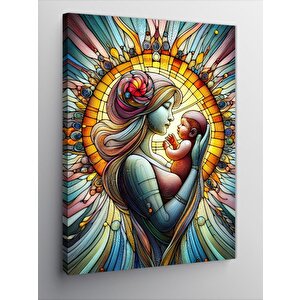 Kanvas Tablo Vitray Anne Sevgisi 70x100 cm