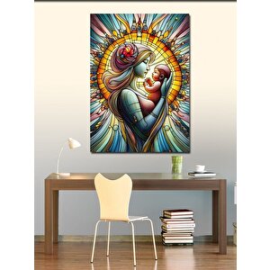Kanvas Tablo Vitray Anne Sevgisi 70x100 cm