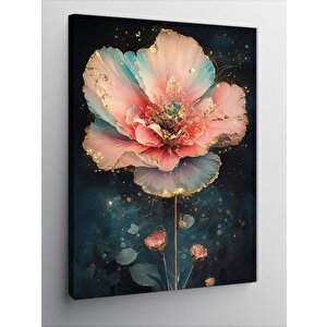 Kanvas Tablo Pembe Çiçek 100x140 cm