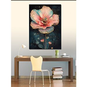 Kanvas Tablo Pembe Çiçek 100x140 cm