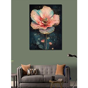Kanvas Tablo Pembe Çiçek 100x140 cm