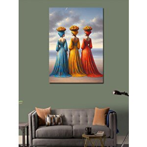 Kanvas Tablo Meyve Taşıyan Afrikalı Kadınlar 100x140 cm