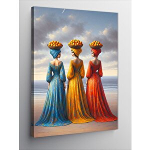 Kanvas Tablo Meyve Taşıyan Afrikalı Kadınlar 70x100 cm