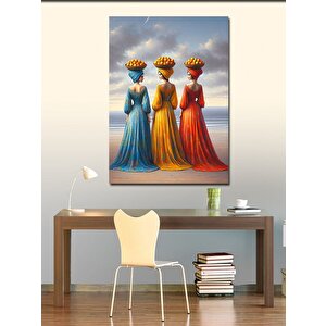 Kanvas Tablo Meyve Taşıyan Afrikalı Kadınlar 70x100 cm