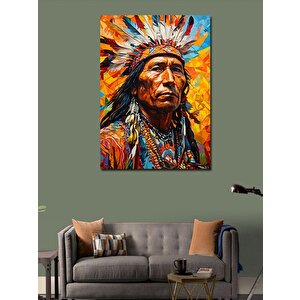 Kanvas Tablo Kızılderili Adam 100x140 cm