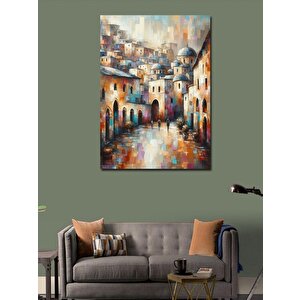 Kanvas Tablo Soyut Kasaba 70x100 cm