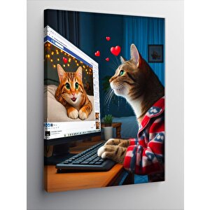 Kanvas Tablo Sosyal Medya Aşkı 70x100 cm